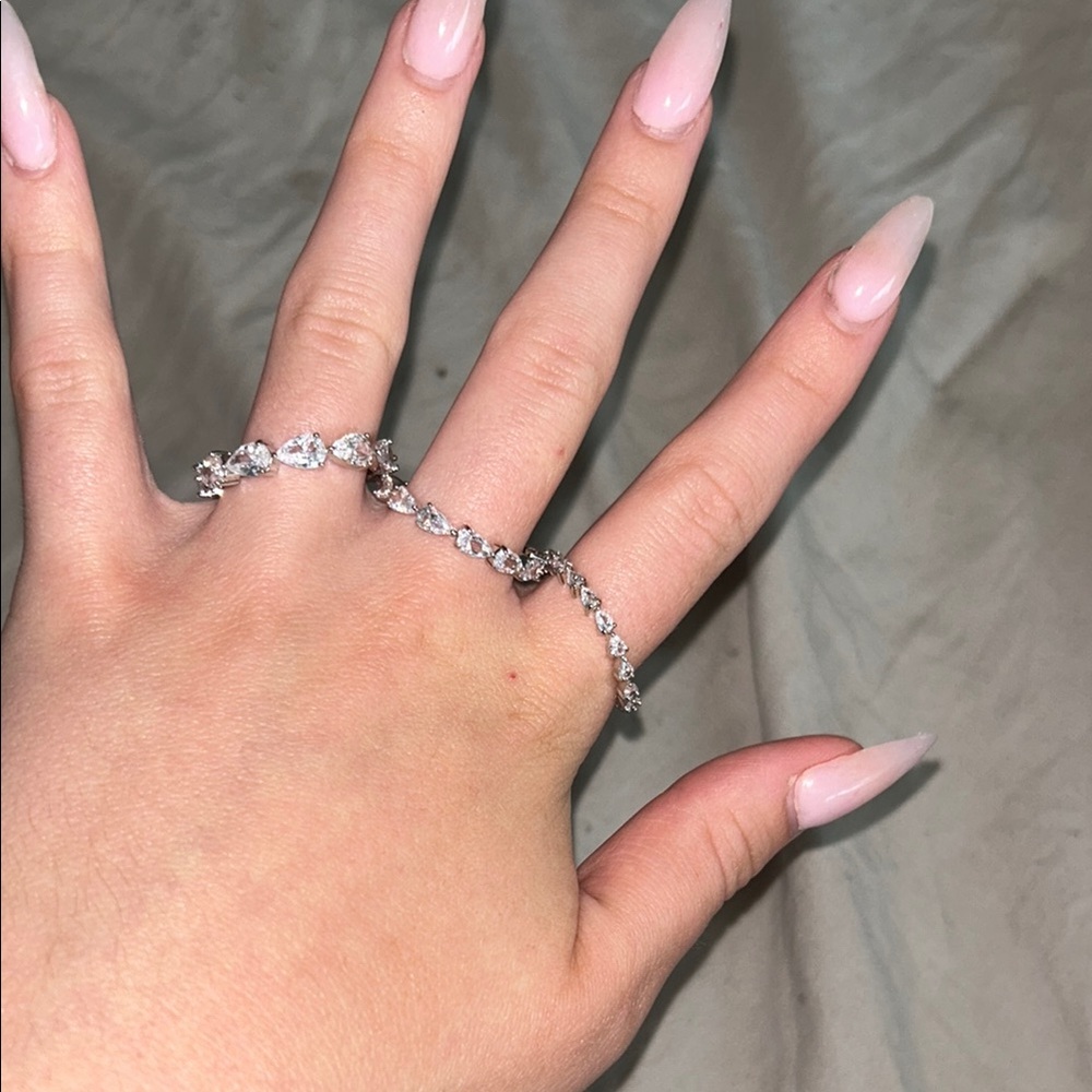 Aldo Silver Ring with Crystal Accents